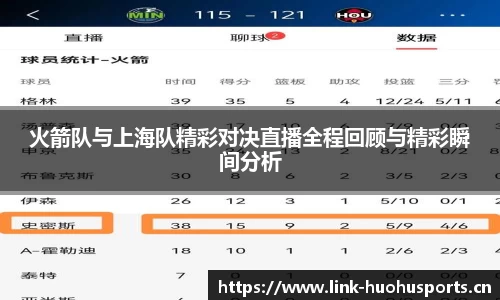 火箭队与上海队精彩对决直播全程回顾与精彩瞬间分析